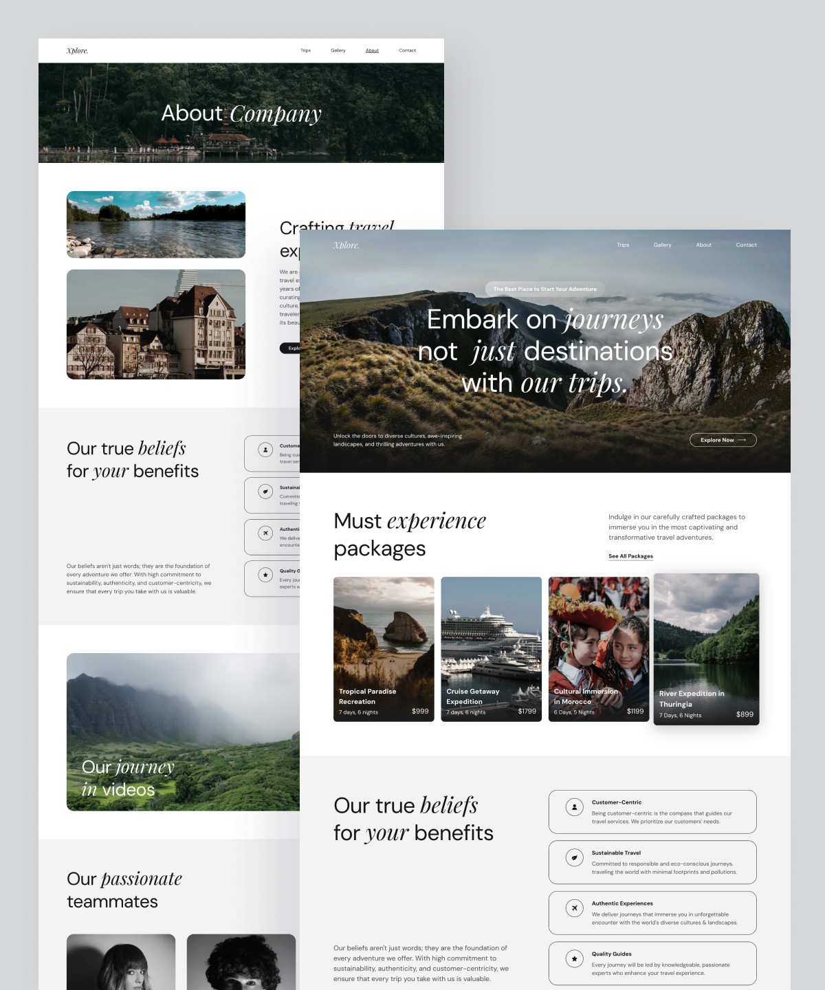 Screenshot 1 for Xplore, a Framer Marketplace template by Peterdraw.