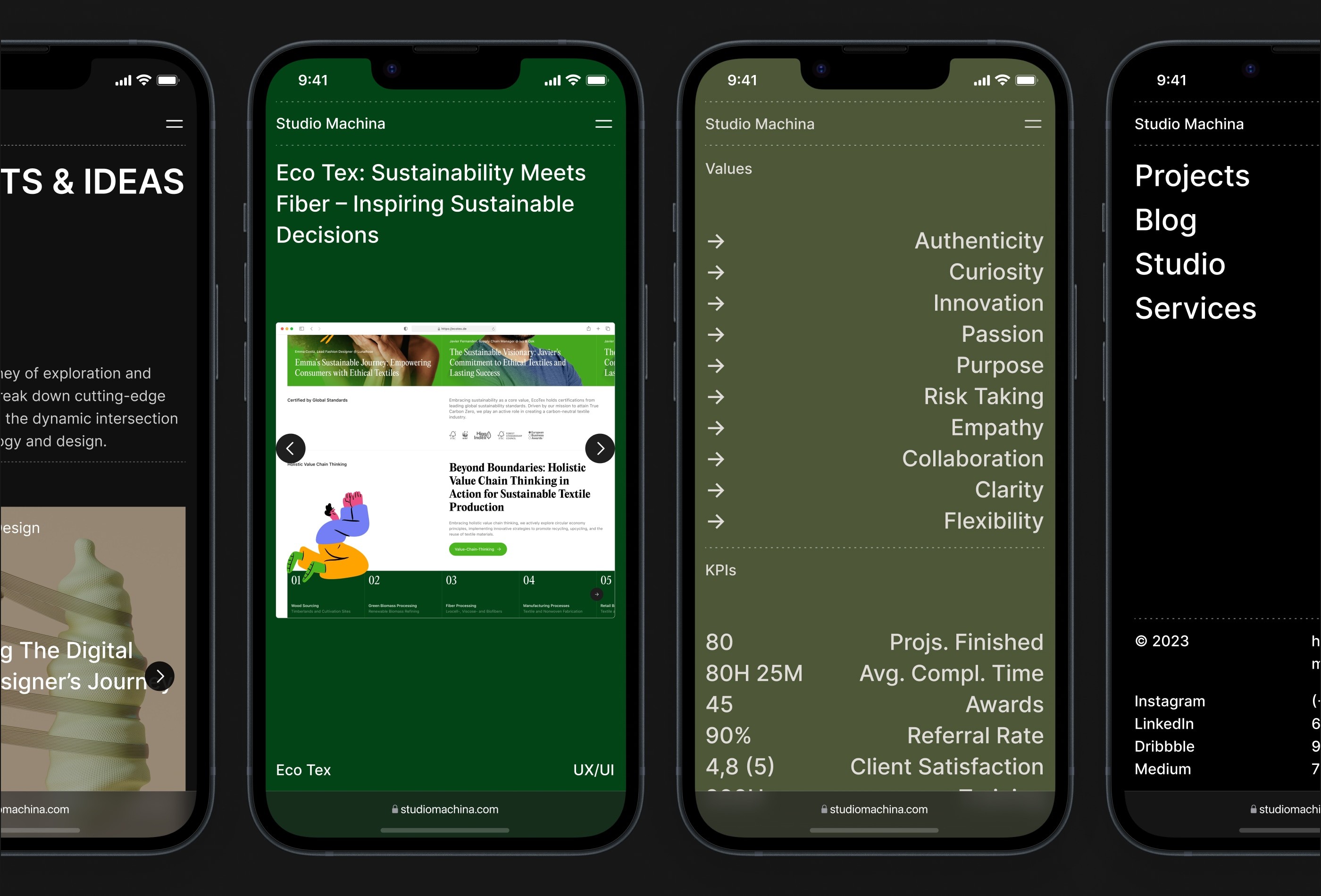 Screenshot 4 for StudioMachina , a Framer Marketplace template by Bernd.