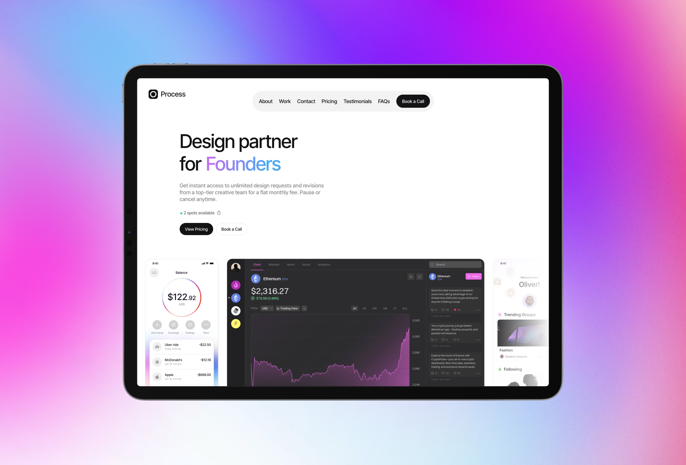 Screenshot 2 for Process, a Framer Marketplace template by Layout Gallery.