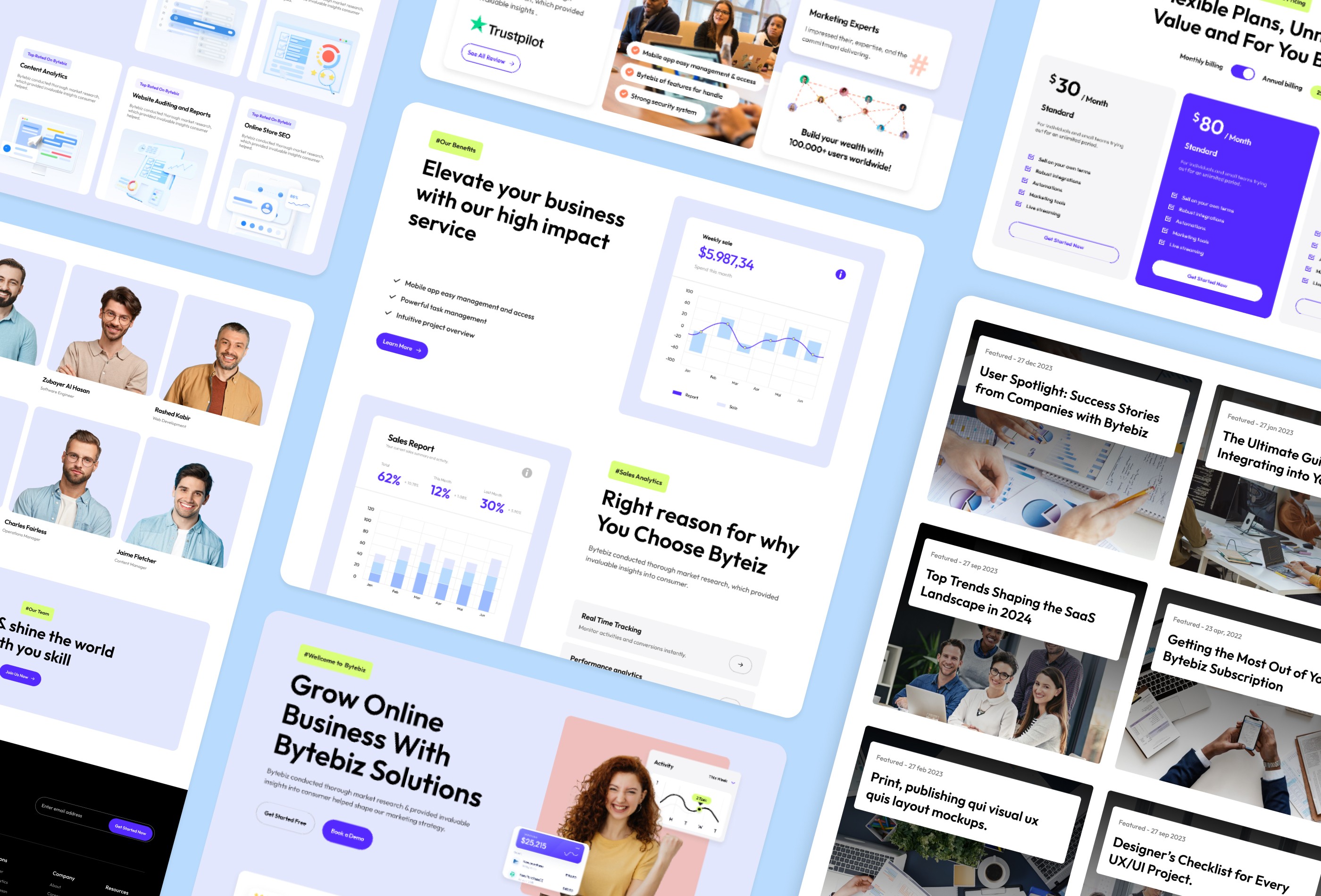 Screenshot 4 for Bytebiz, a Framer Marketplace template by FramerDevs.