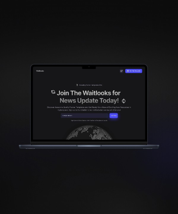 Screenshot 2 for Waitlooks, a Framer Marketplace template by jodysaptra.