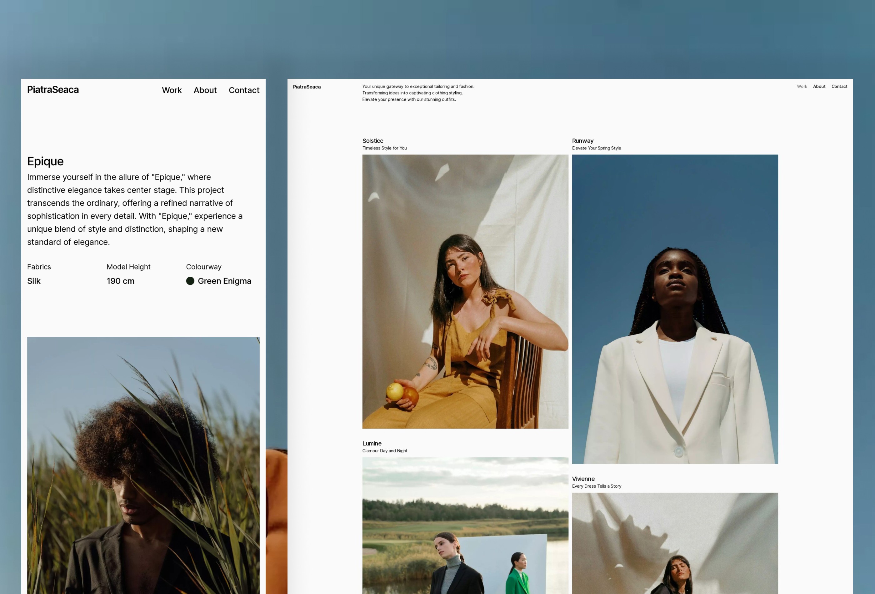 Screenshot 2 for PiatraSeaca, a Framer Marketplace template by raduc.
