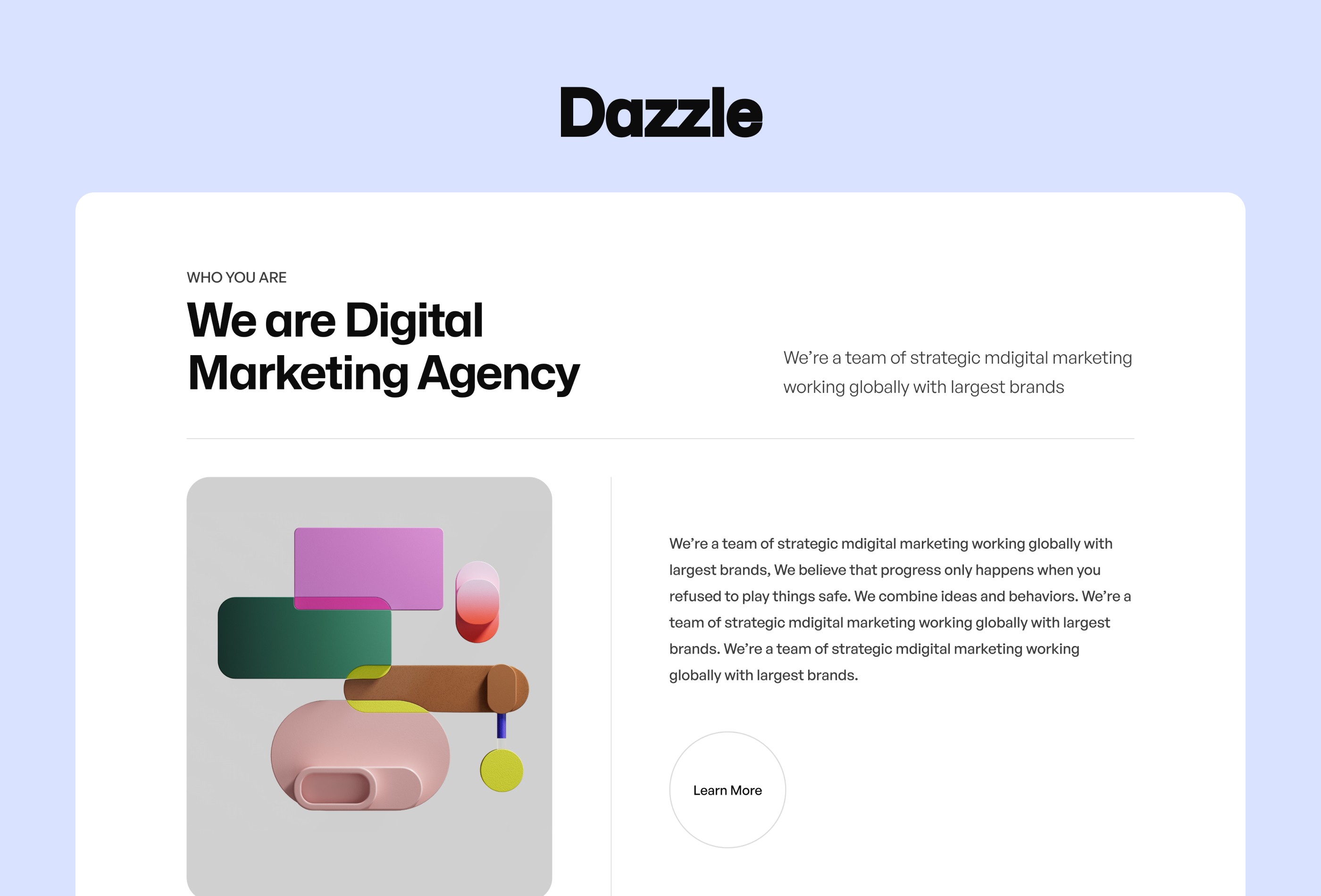 Screenshot 2 for Dazzle, a Framer Marketplace template by Framership.