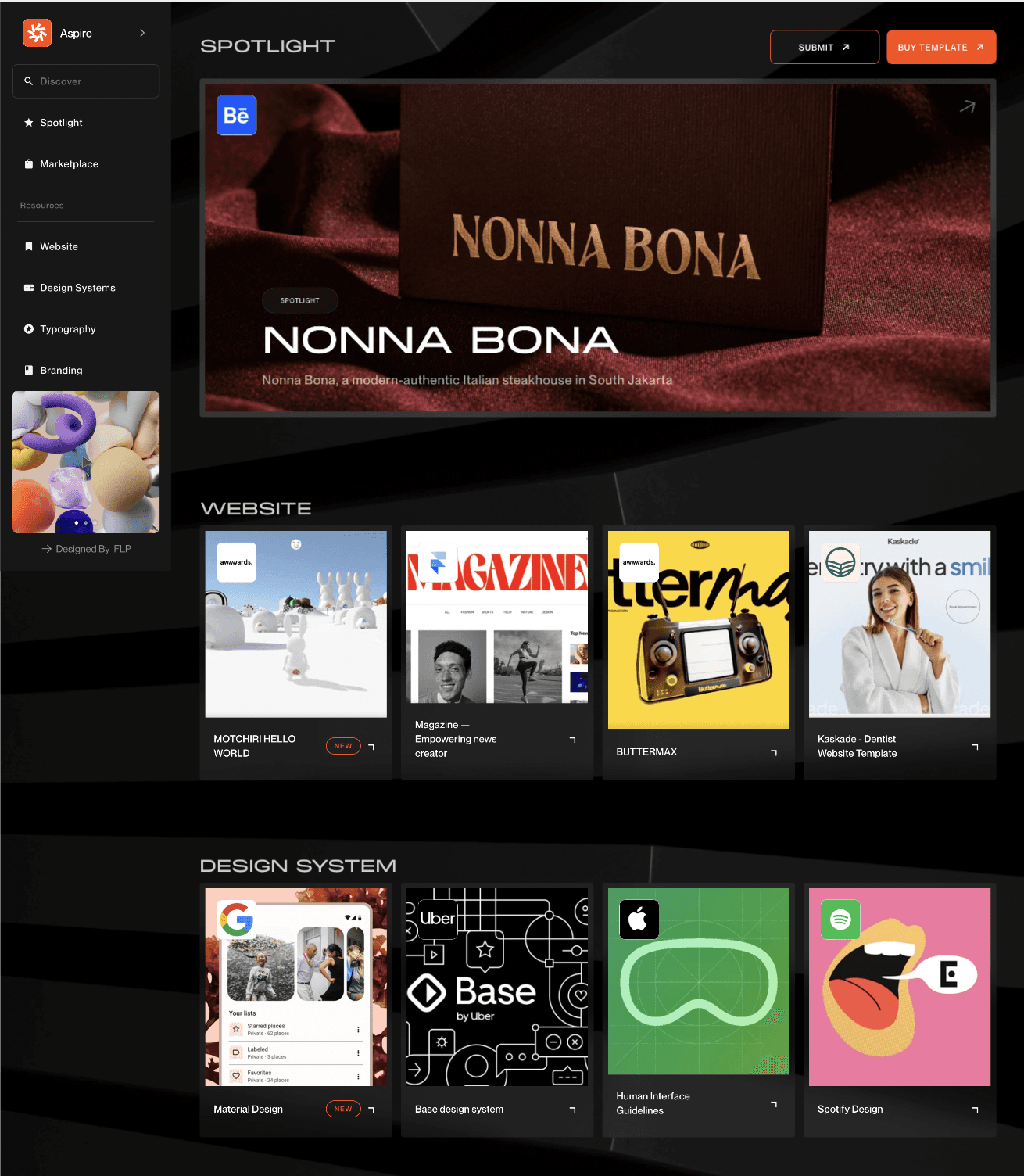 Screenshot 1 for Aspire, a Framer Marketplace template by FTC Studio.