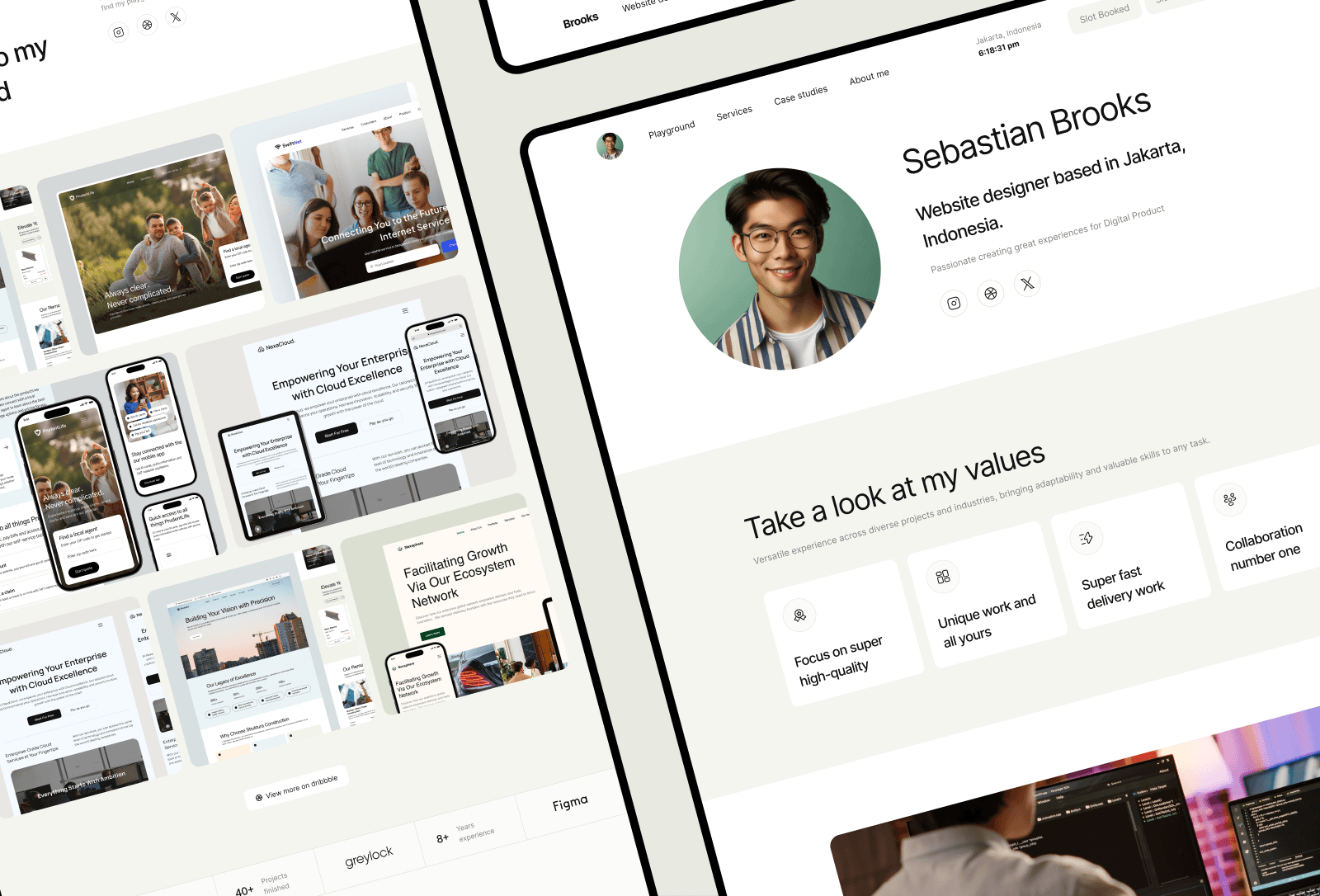 Screenshot 4 for Brooks, a Framer Marketplace template by Somesquare Supply.