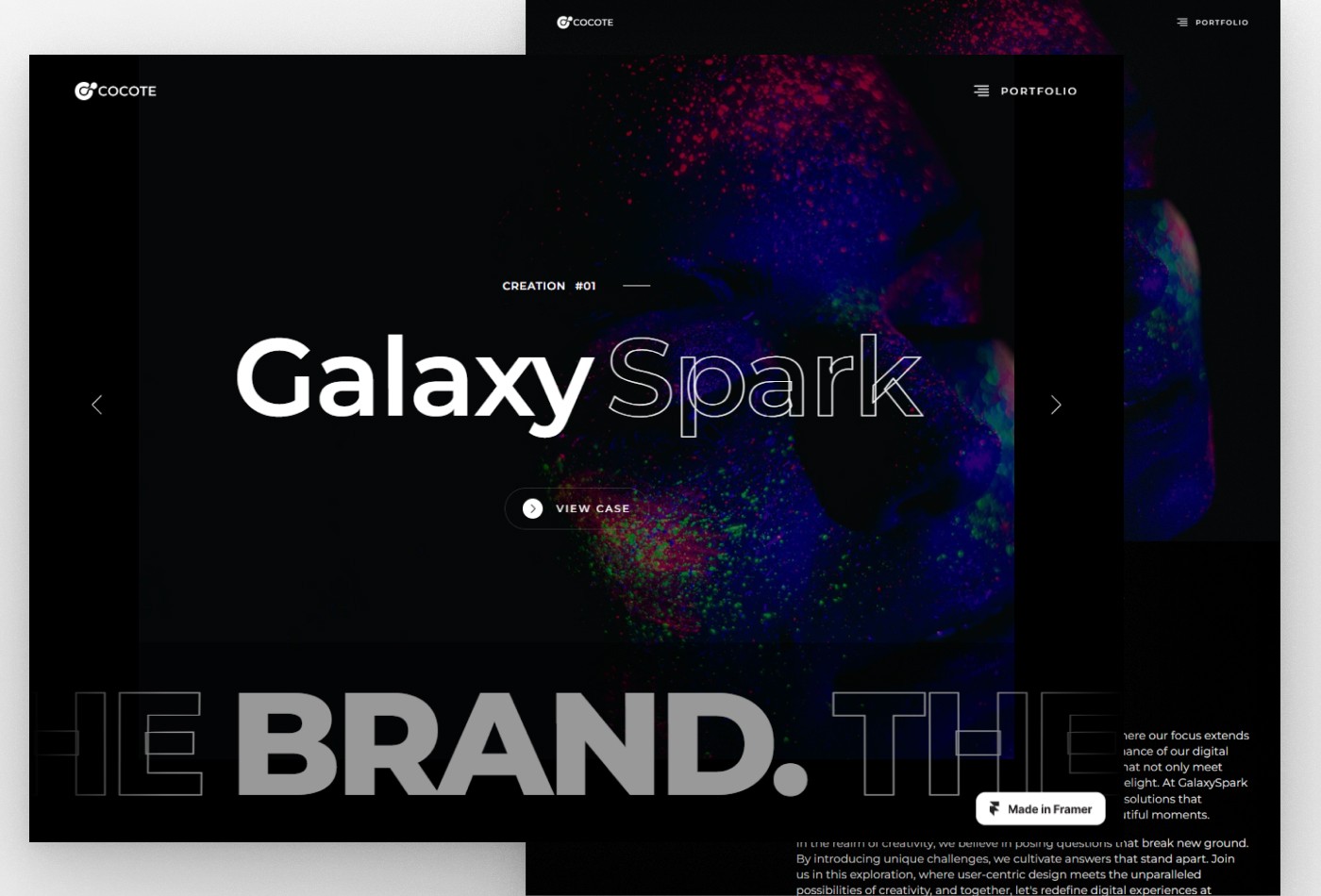 Screenshot 2 for Cocote, a Framer Marketplace template by Templategum.