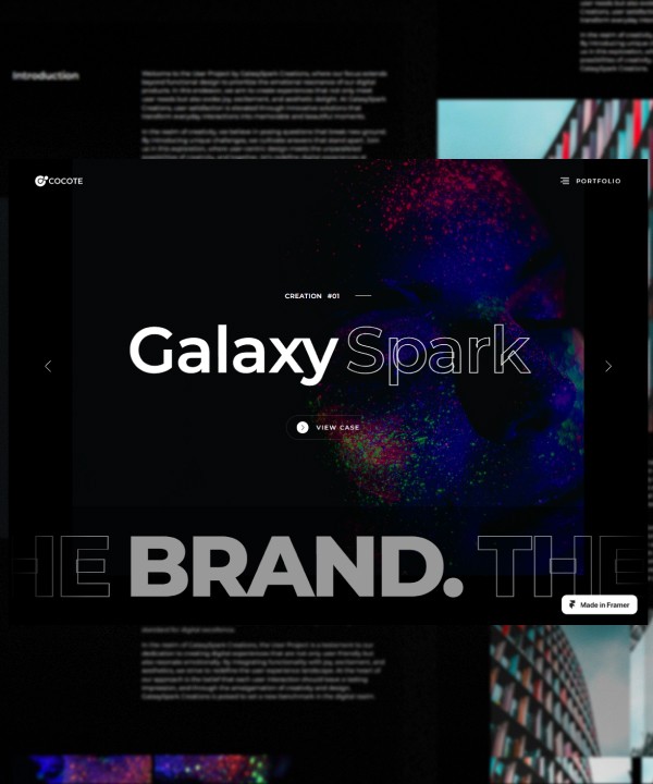 Screenshot 1 for Cocote, a Framer Marketplace template by Templategum.