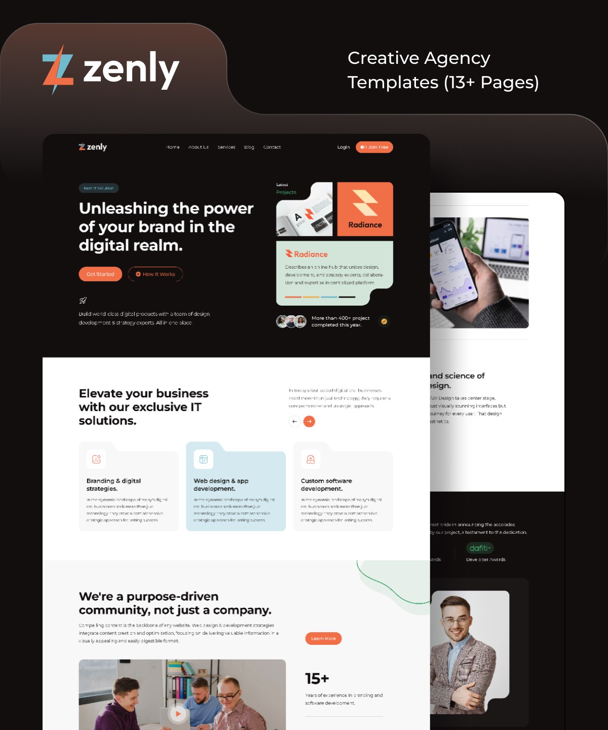 Screenshot 1 for Zenly, a Framer Marketplace template by Sailr.
