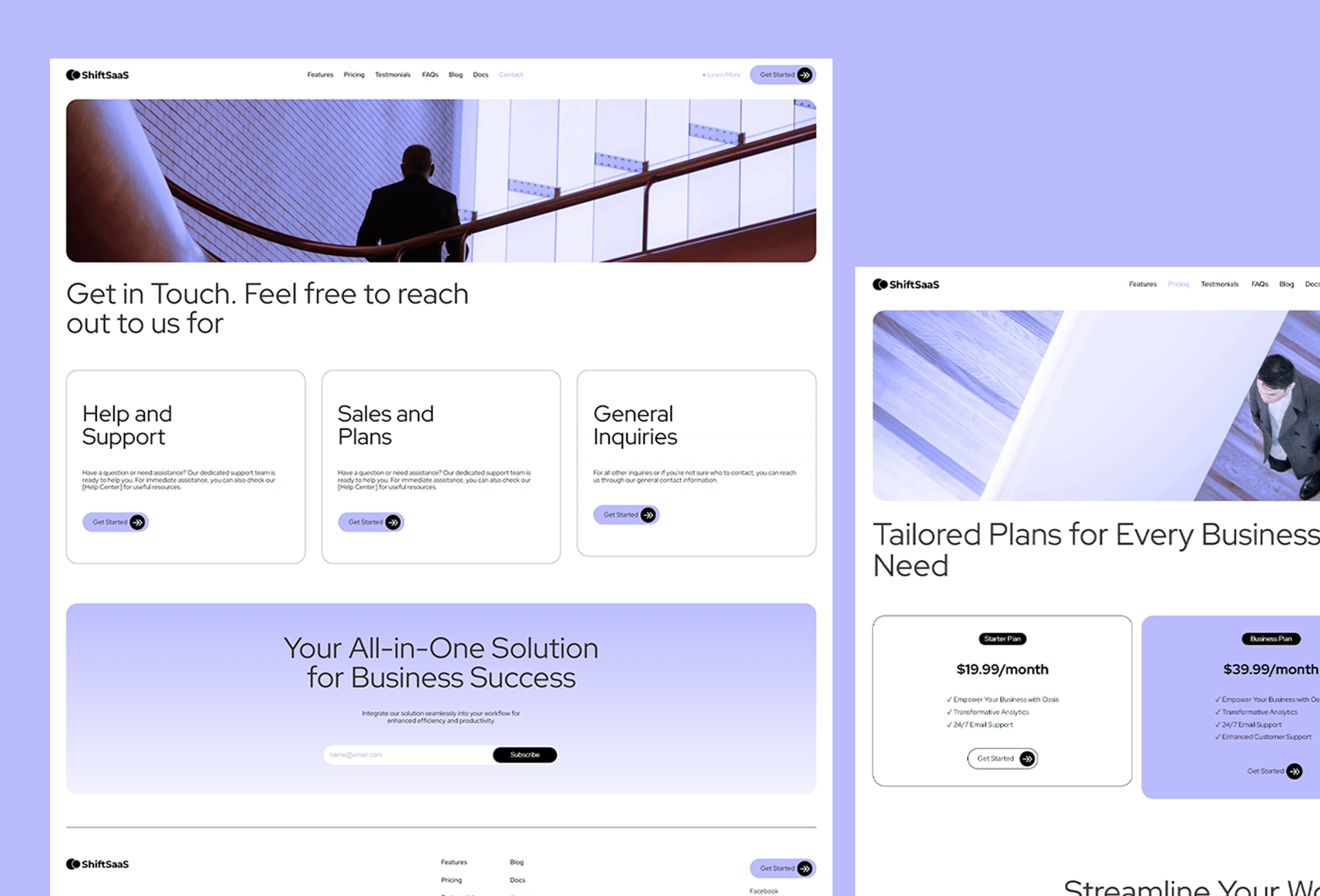 Screenshot 4 for ShiftSaaS, a Framer Marketplace template by Leandro Melo.