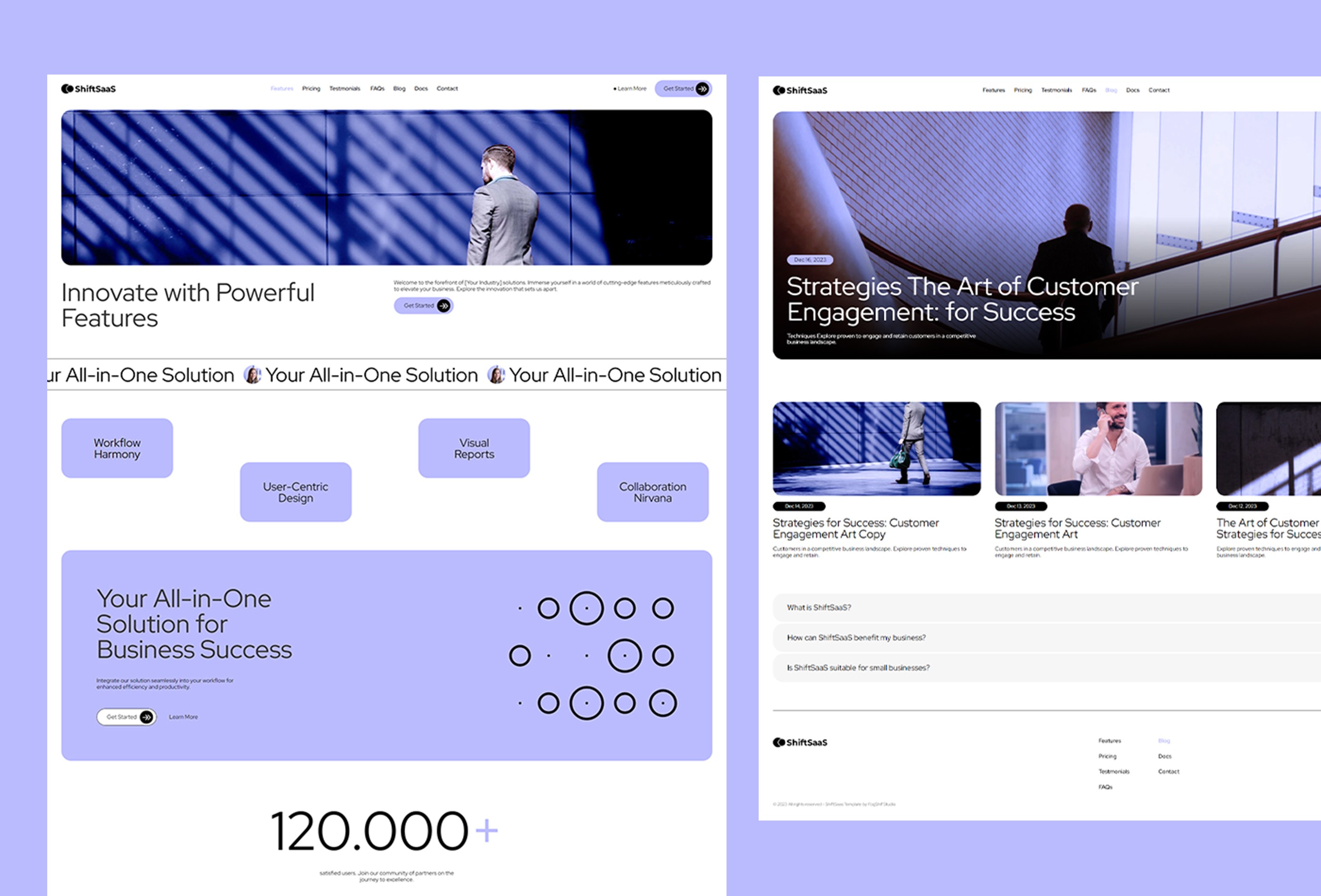 Screenshot 3 for ShiftSaaS, a Framer Marketplace template by Leandro Melo.