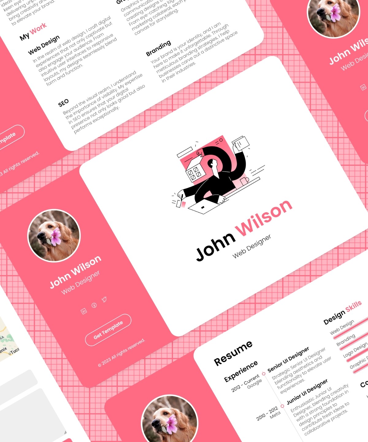 Screenshot 1 for Resumify, a Framer Marketplace template by Raquel Ferreira.