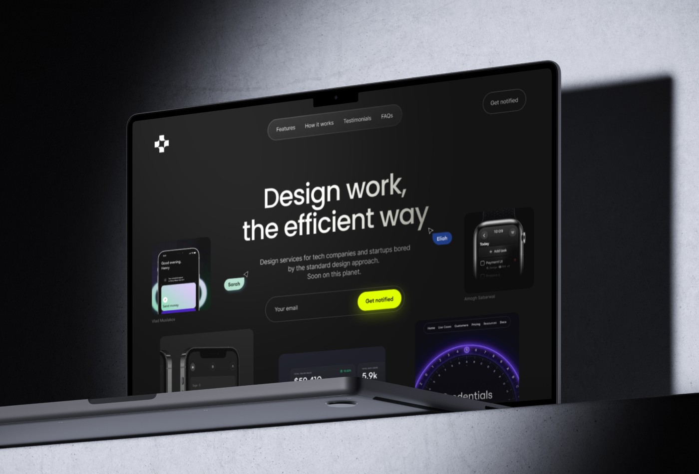 Thumbnail 1 for Atomic, a Framer Marketplace template by Andrea Montini.
