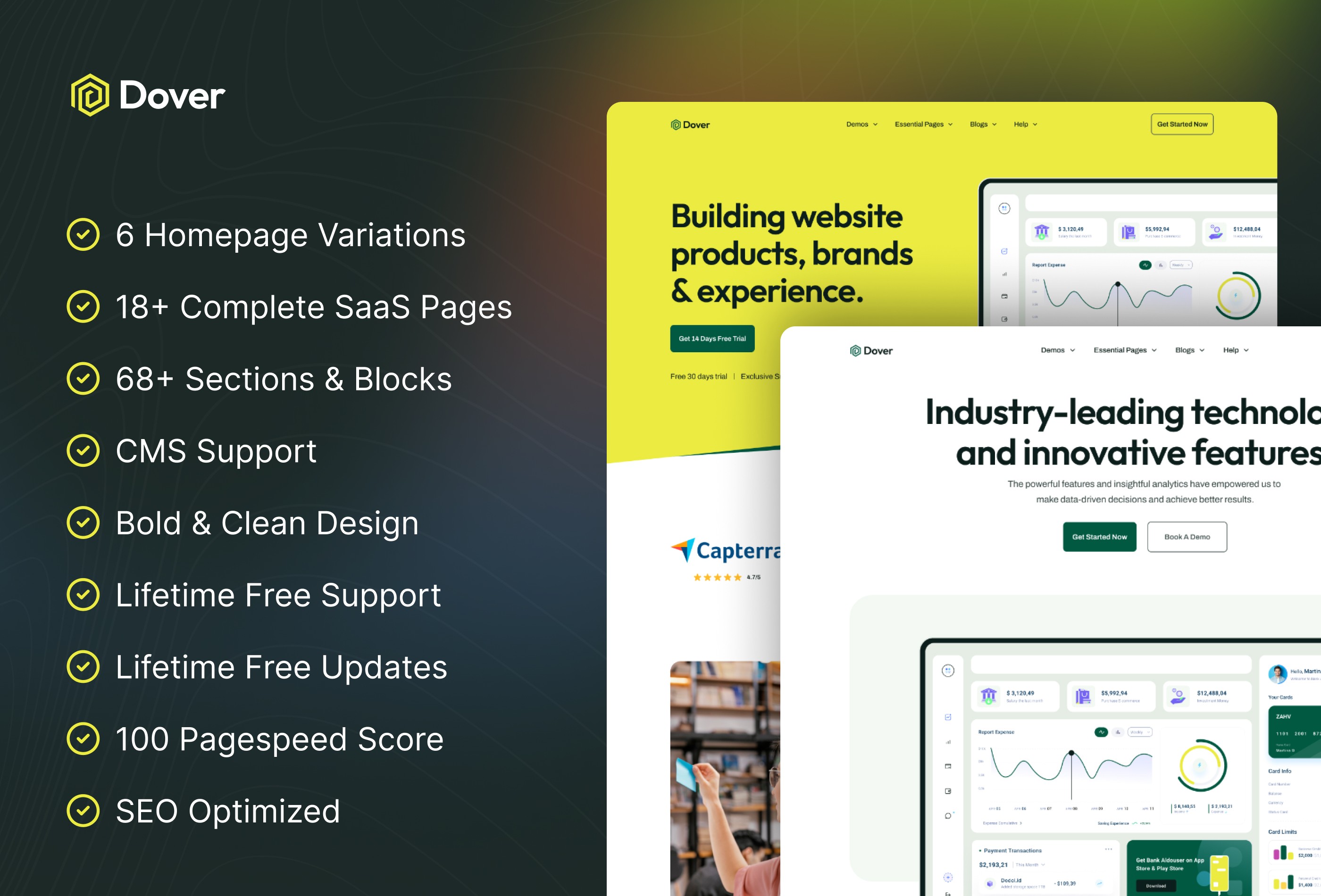 Screenshot 3 for Dover, a Framer Marketplace template by Framerbite.
