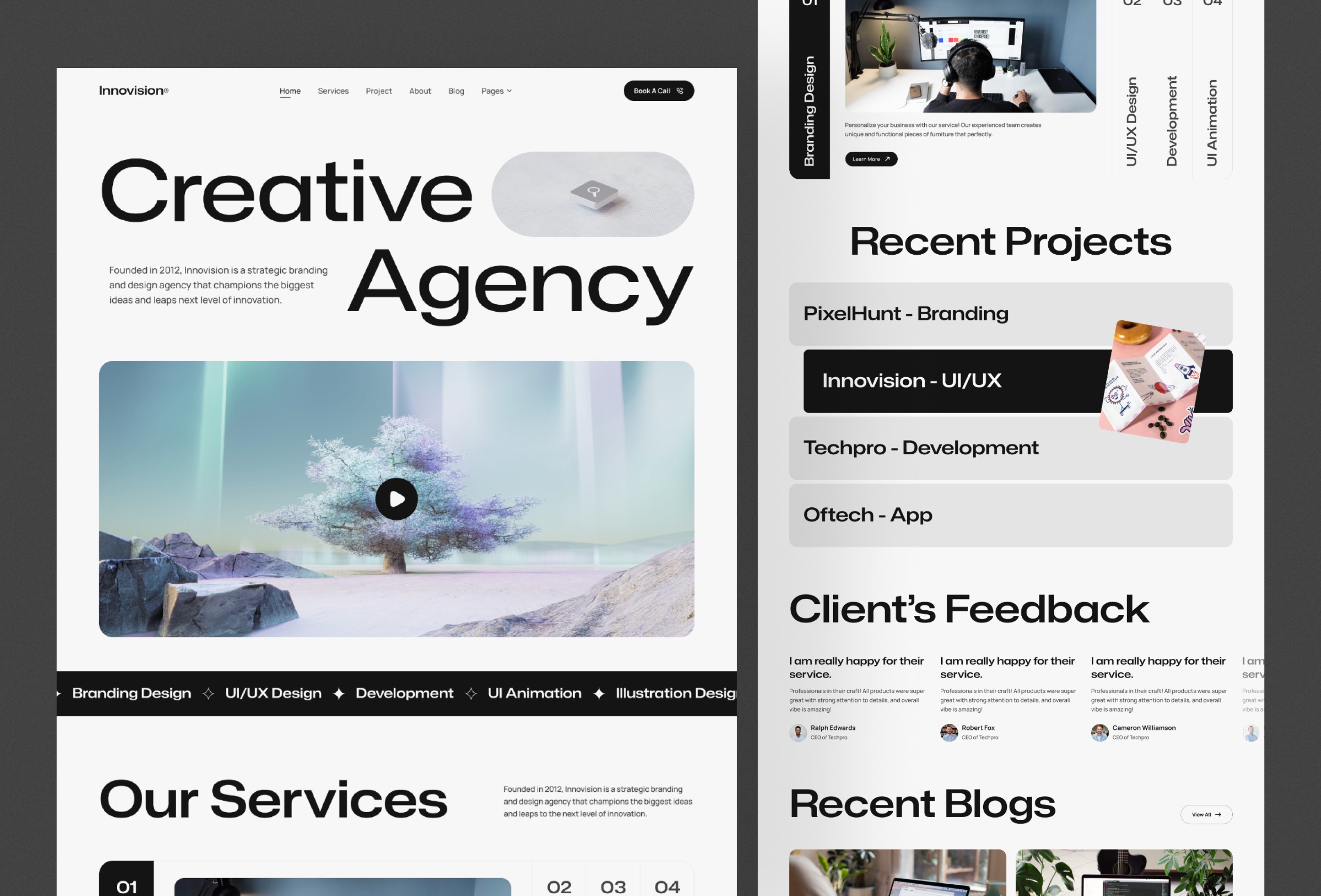 Screenshot 2 for Innovision, a Framer Marketplace template by Sailr.