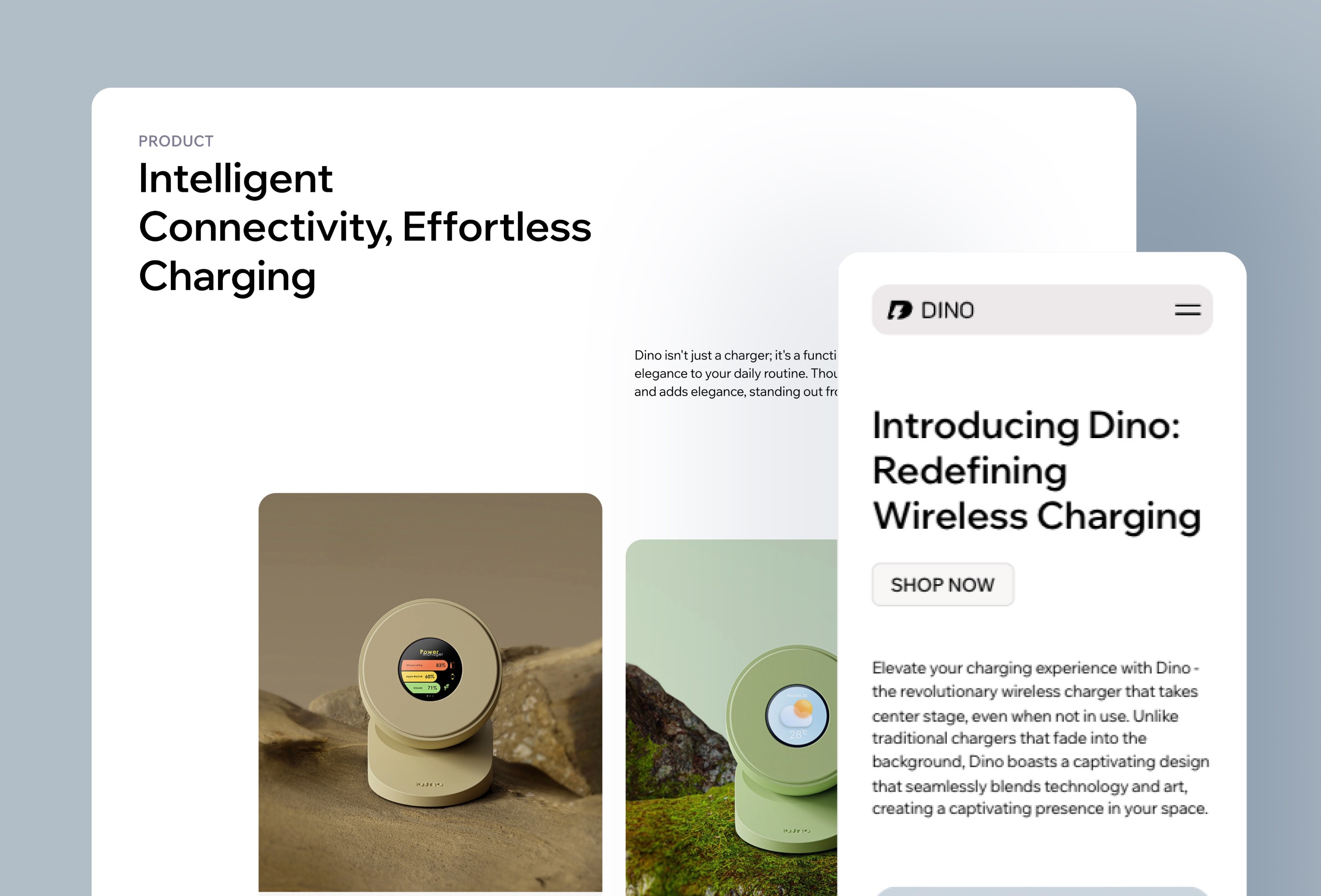 Screenshot 4 for Dino, a Framer Marketplace template by Harsh Shah.