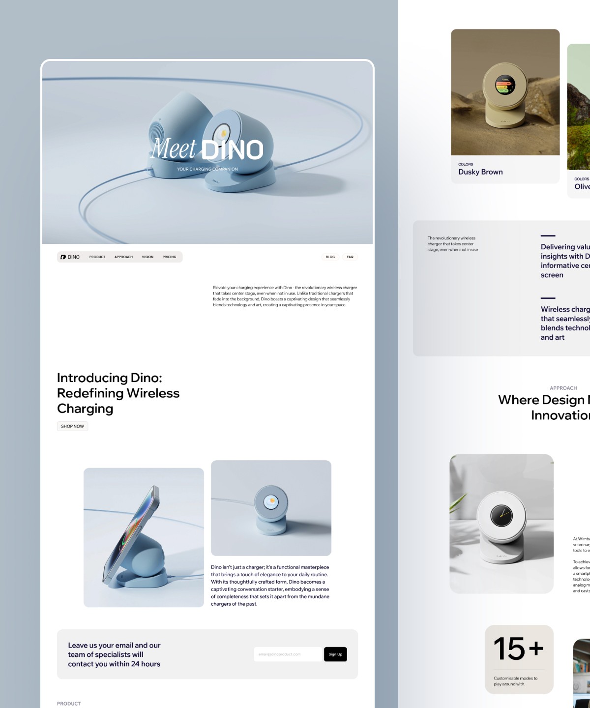 Screenshot 1 for Dino, a Framer Marketplace template by Harsh Shah.