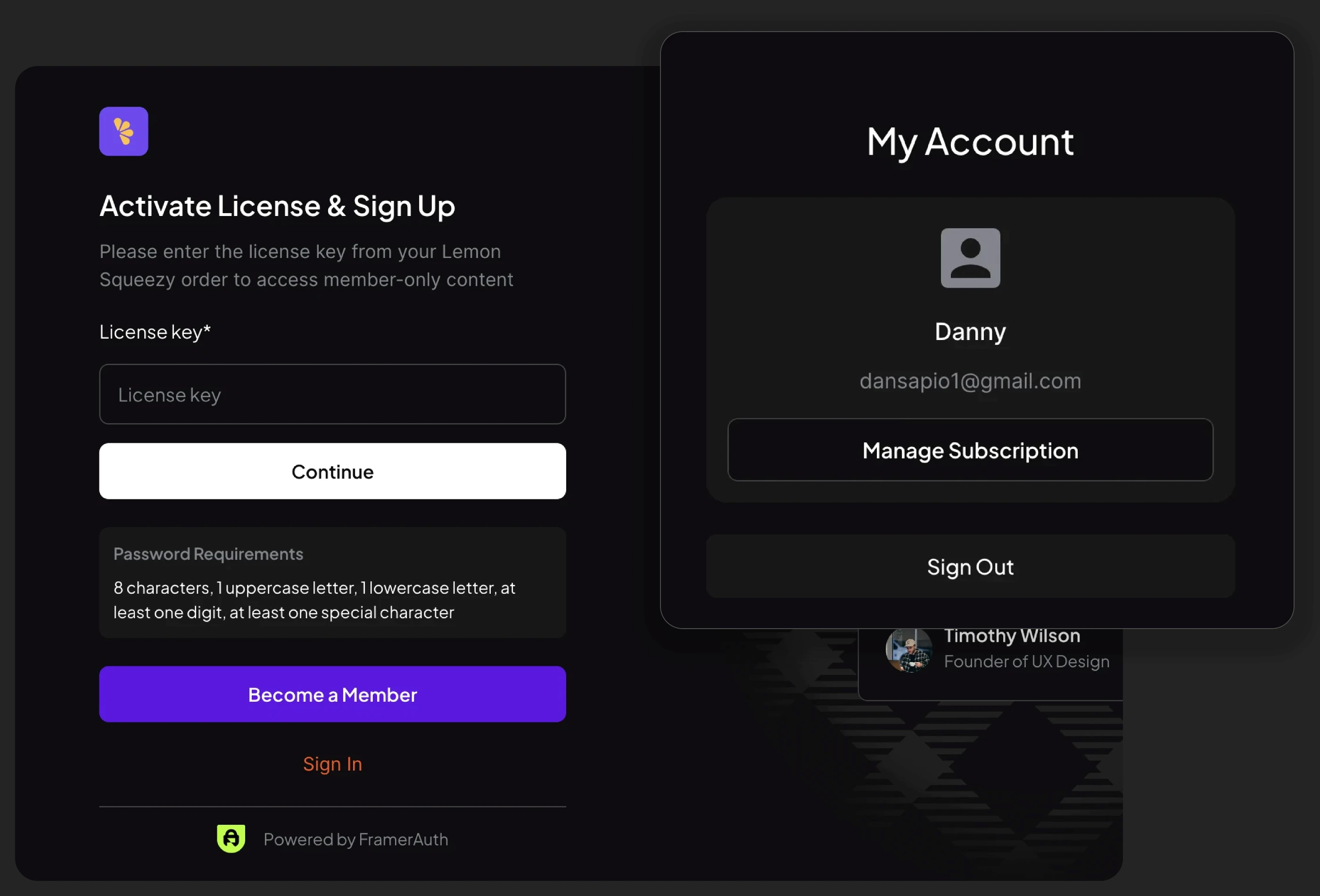 Screenshot 3 for DesignerHub, a Framer Marketplace template by Danny Sapio.