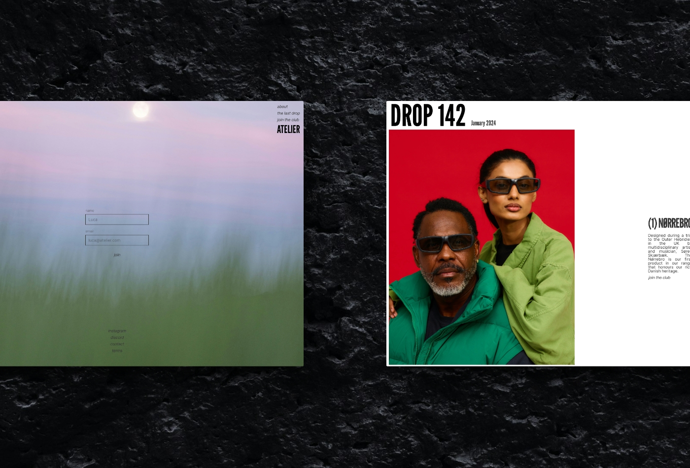 Screenshot 2 for Atelier, a Framer Marketplace template by luca.