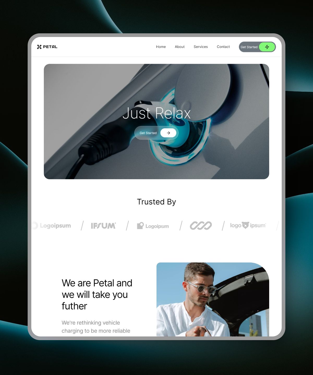 Thumbnail 1 for Petal, a Framer Marketplace template by Kingsley Ken.