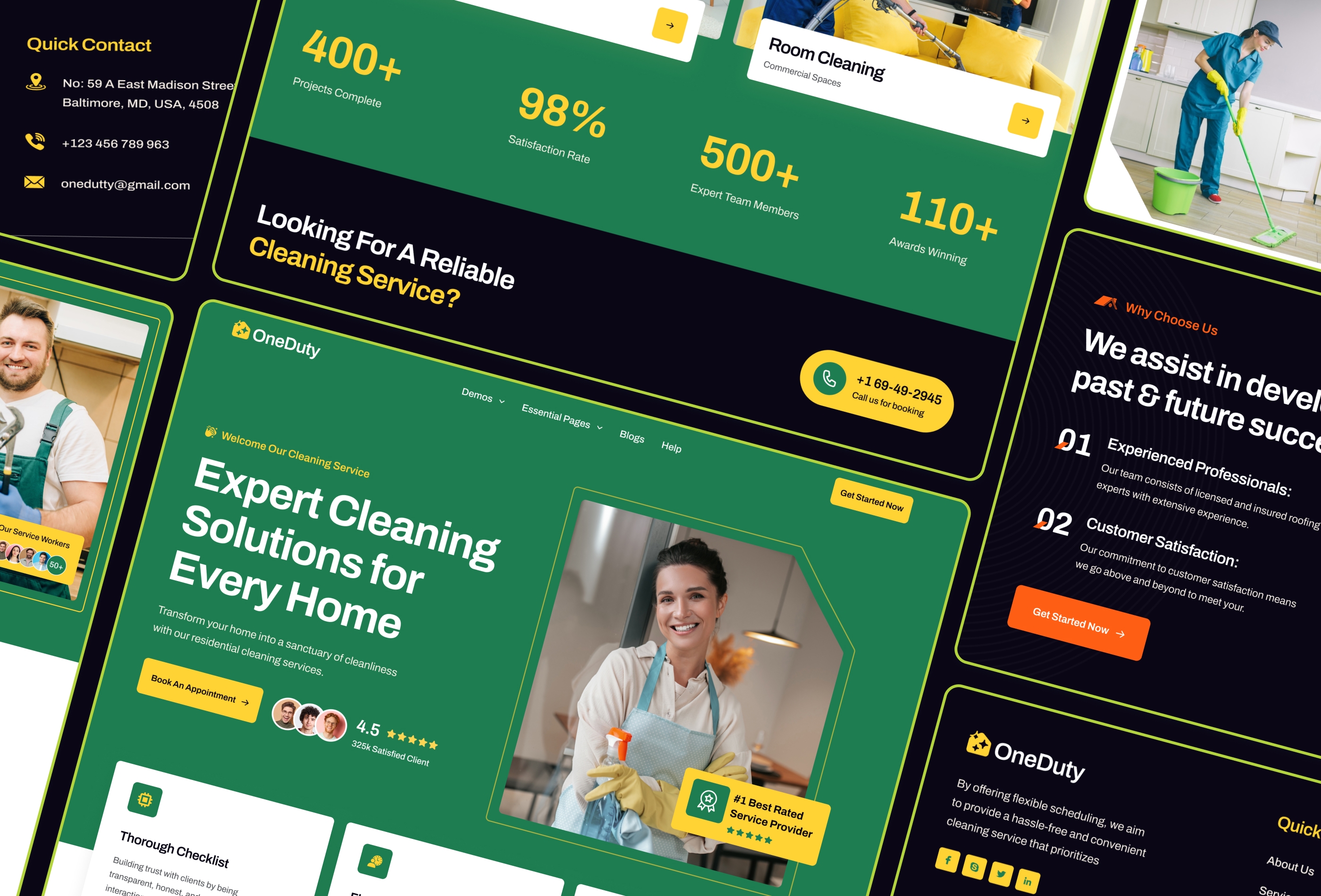 Screenshot 3 for OnDuty, a Framer Marketplace template by FramerDevs.