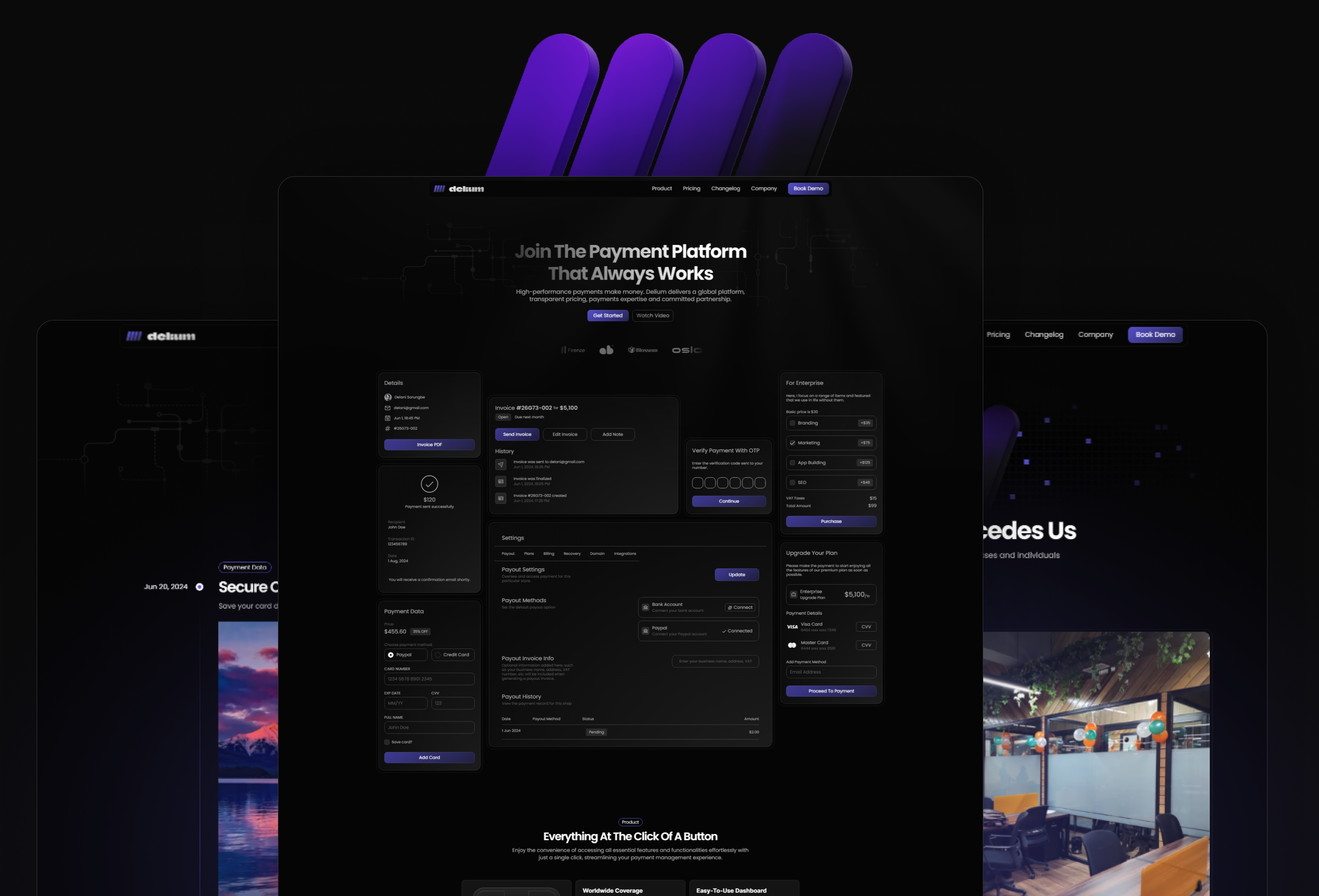 Screenshot 1 for Delium , a Framer Marketplace template by Delani.pro.