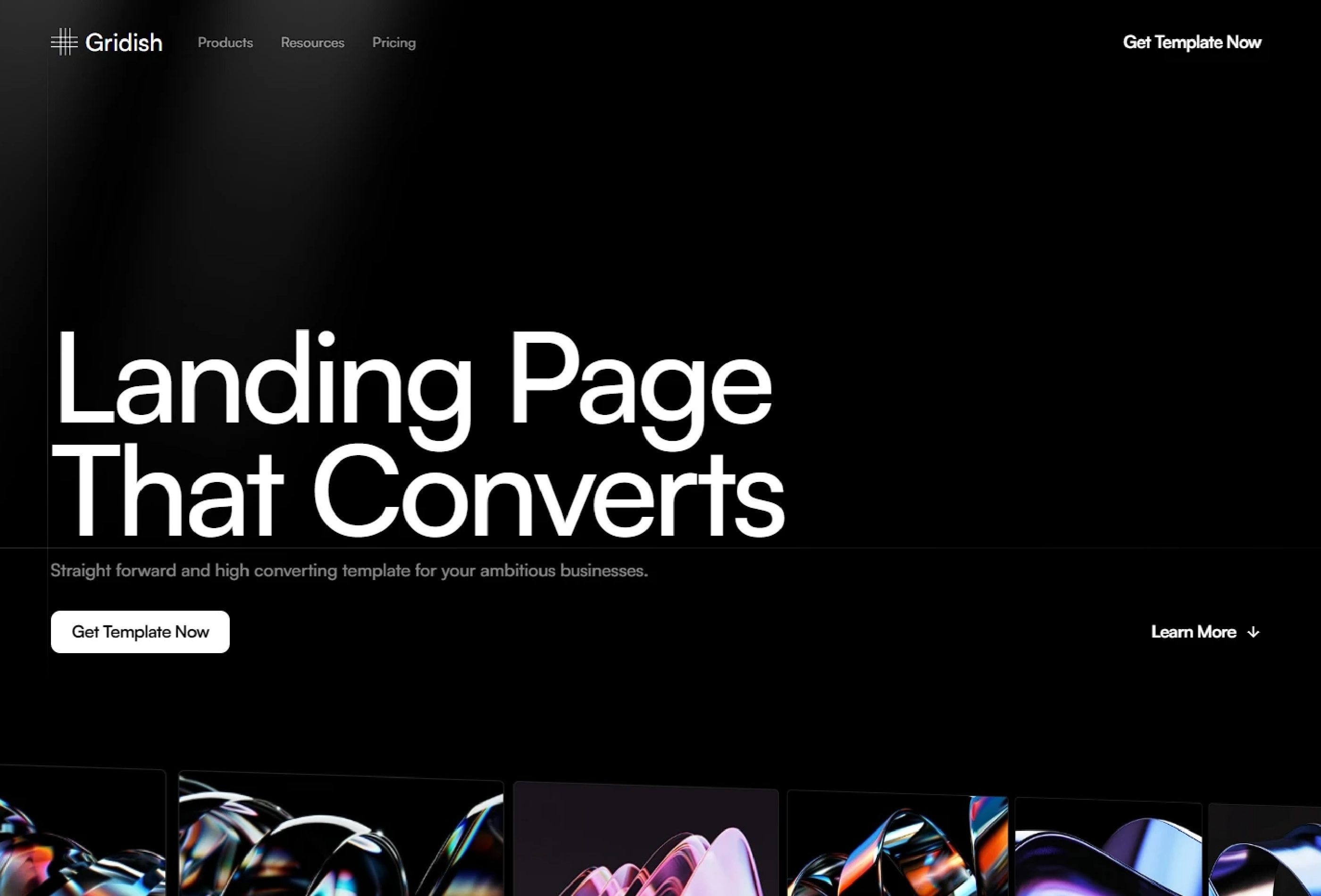 Screenshot 2 for Gridish, a Framer Marketplace template by João Conrad.