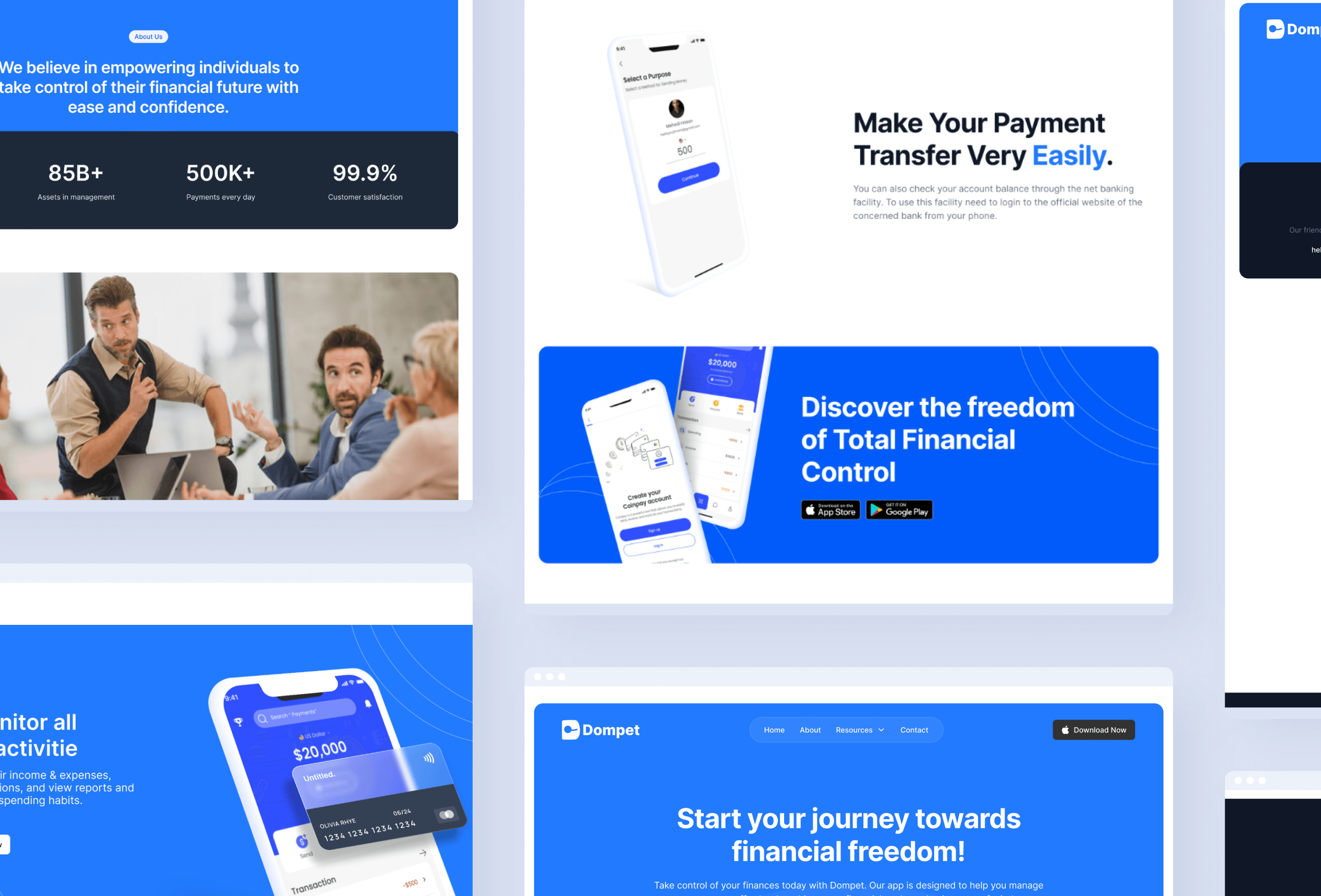 Screenshot 4 for Dompet, a Framer Marketplace template by Asril.