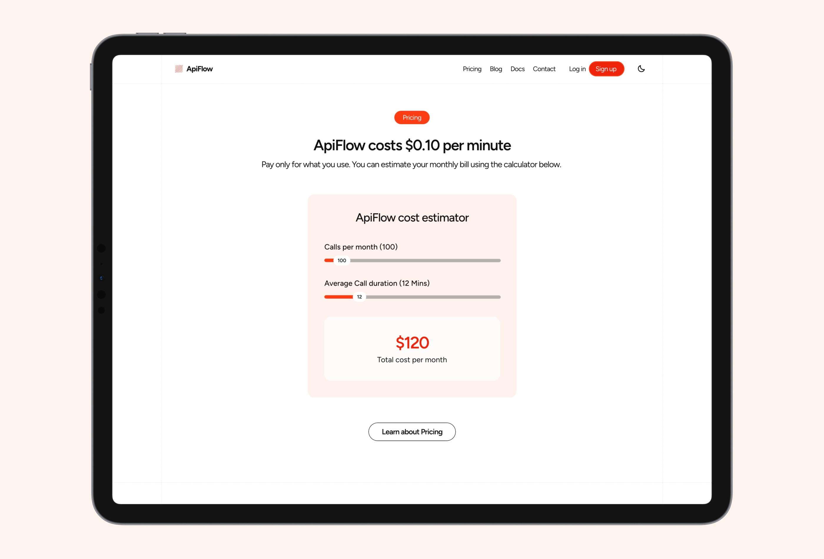 Thumbnail 2 for ApiFlow, a Framer Marketplace template by Firdavs Abdunazarov.