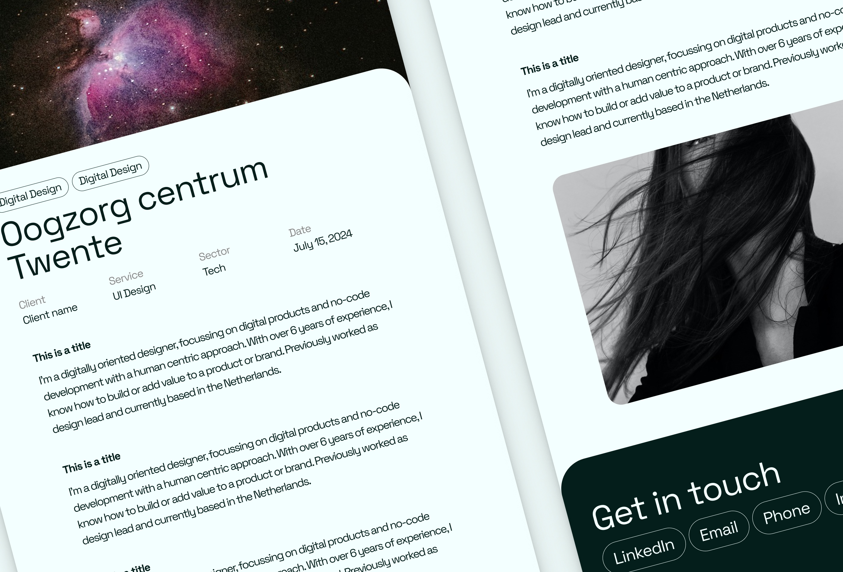 Screenshot 3 for ElsasPortfolio, a Framer Marketplace template by Marco Amato.