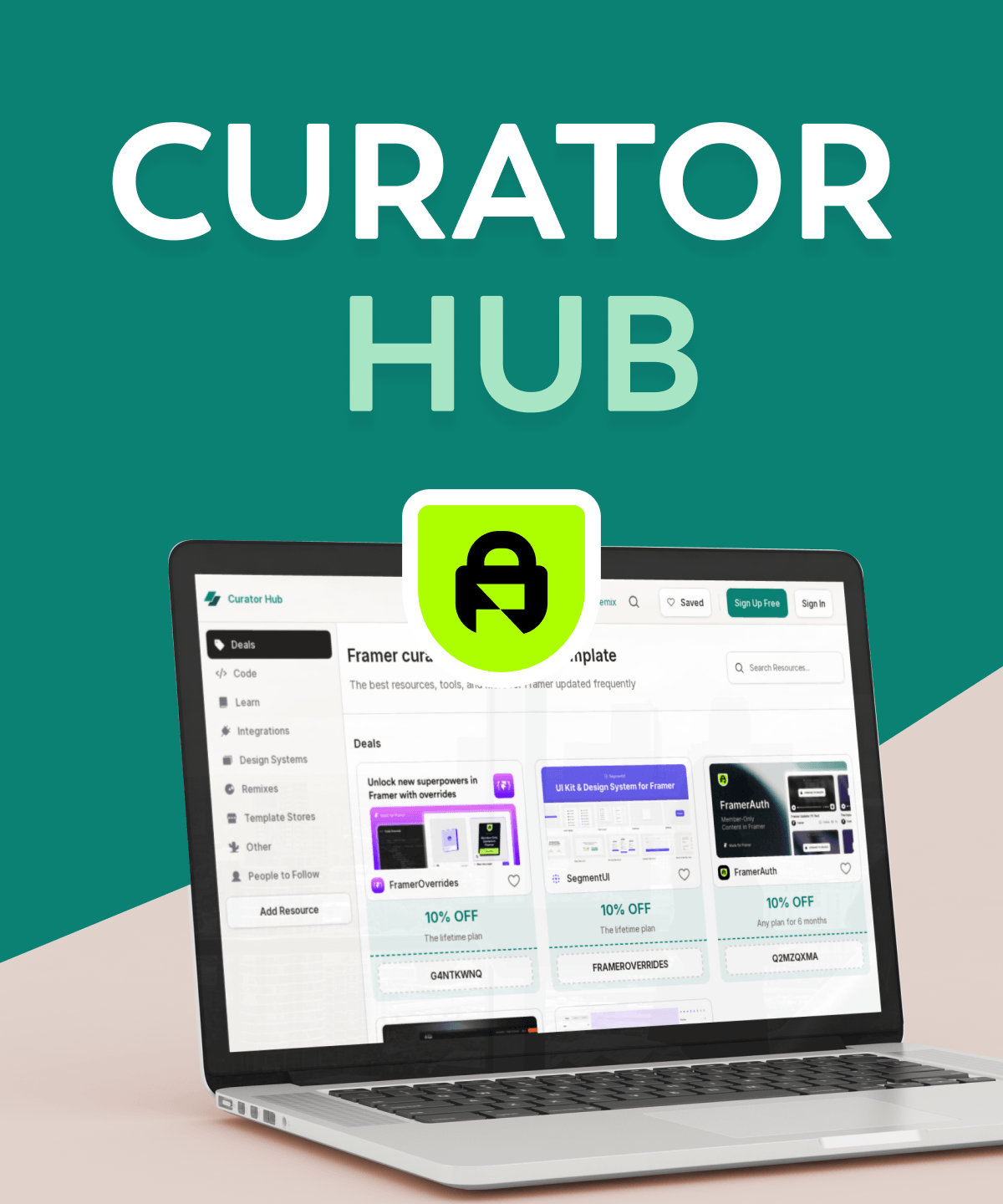 Thumbnail 1 for CuratorHub, a Framer Marketplace template by Danny Sapio.