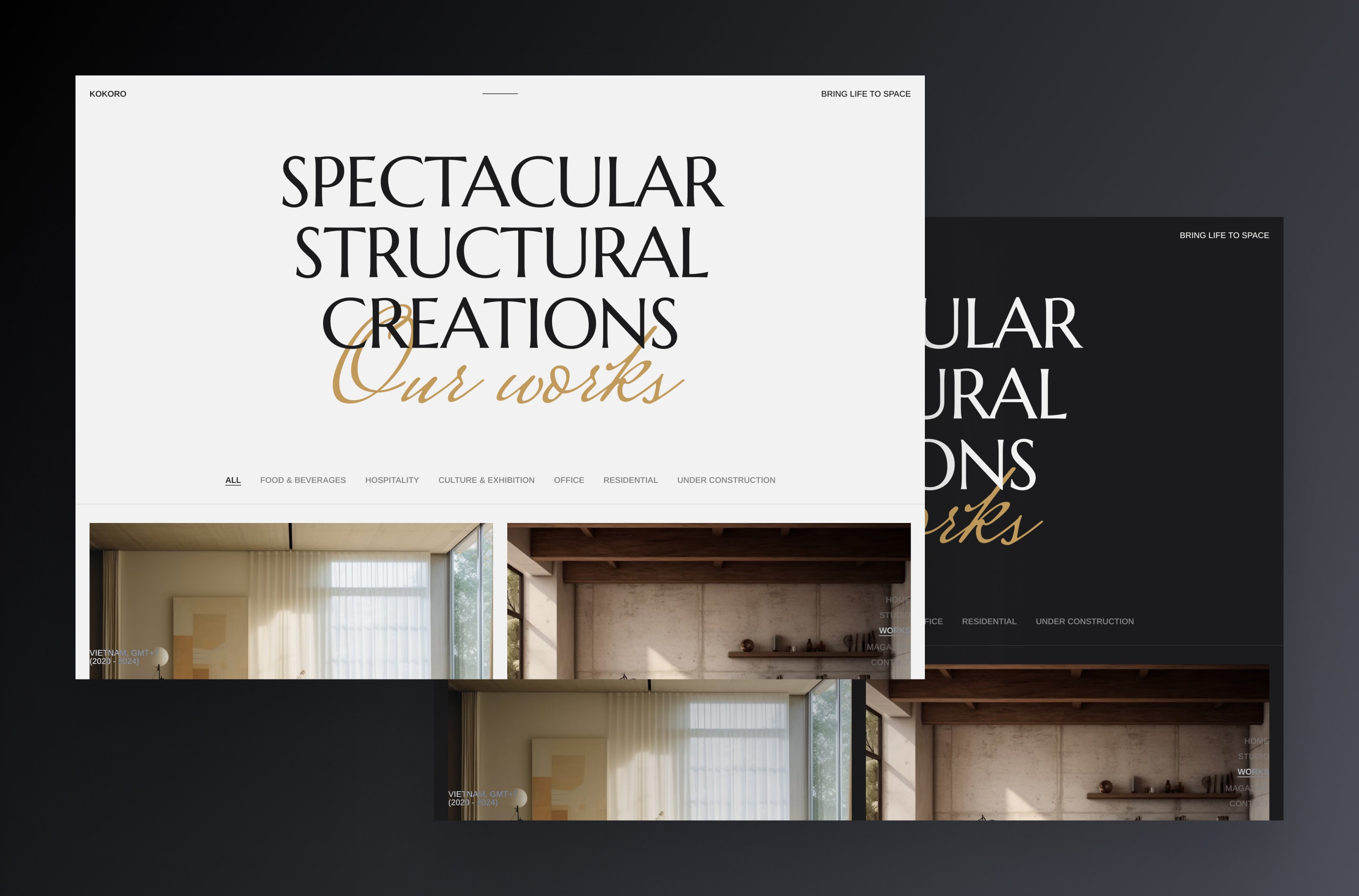 Screenshot 4 for KOKORO, a Framer Marketplace template by Kota.