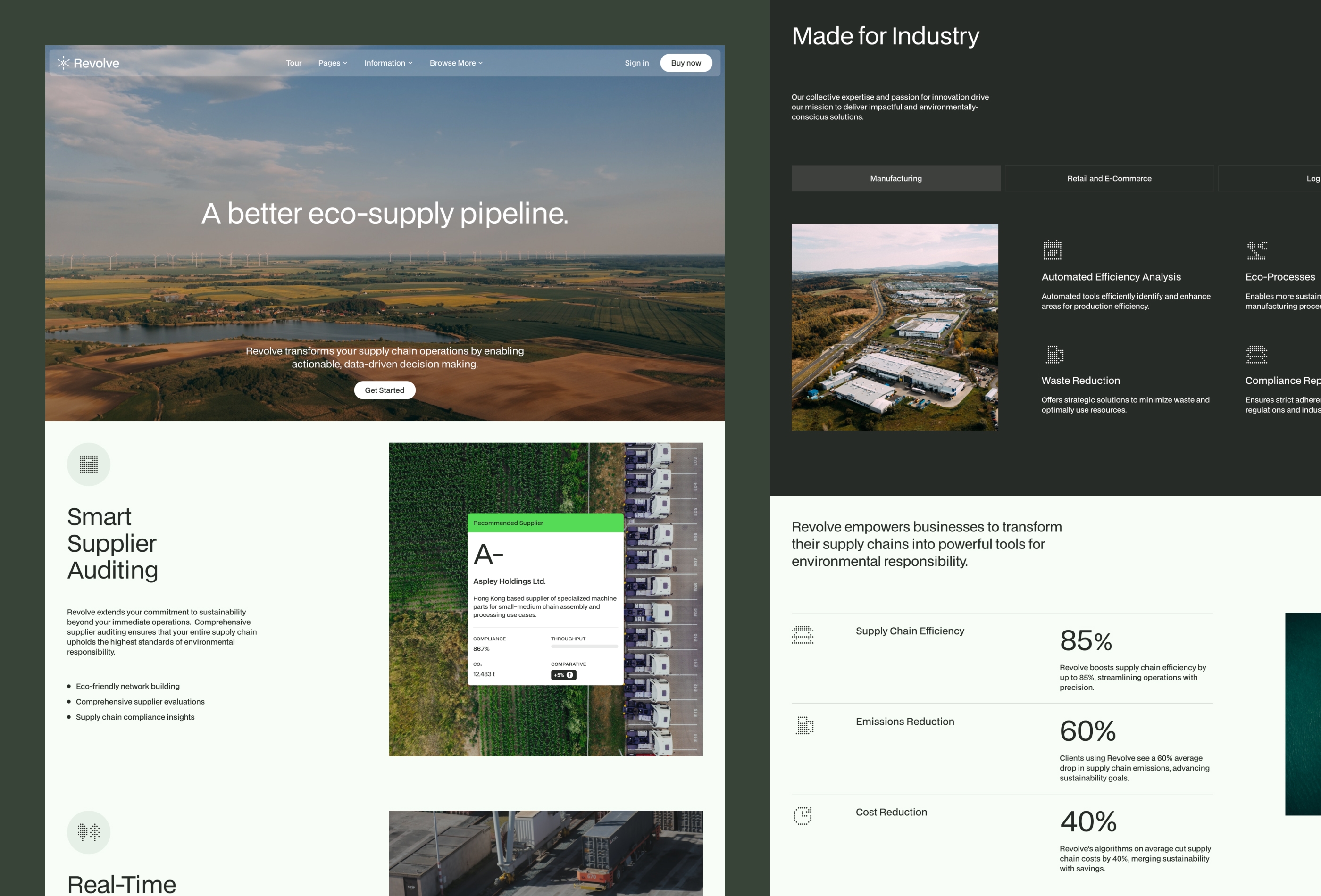 Screenshot 2 for Revolve, a Framer Marketplace template by Craig Garner.