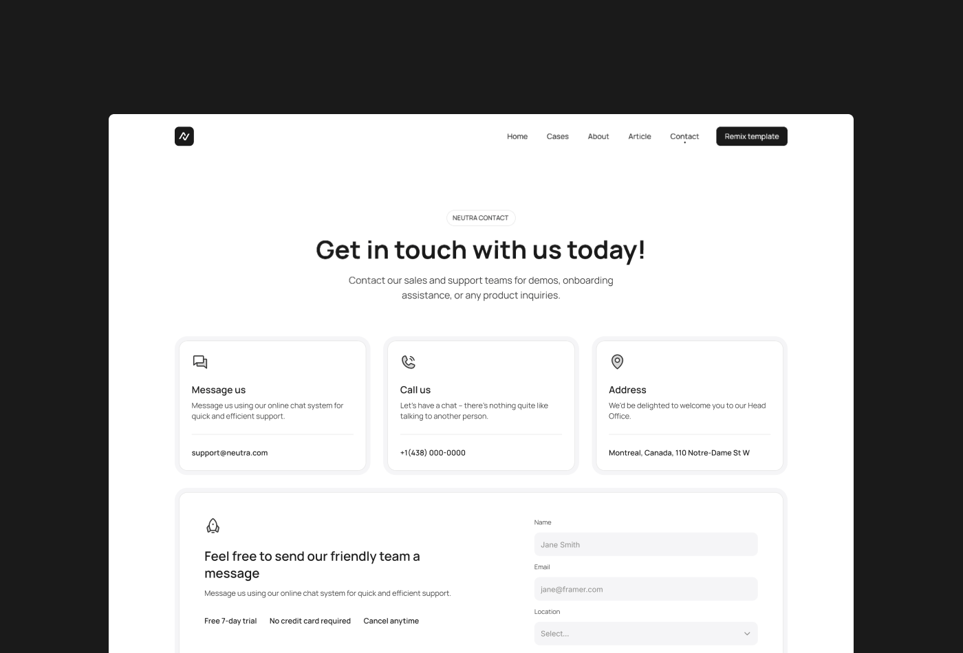 Screenshot 4 for Neutra, a Framer Marketplace template by Dmytri Ivanov.