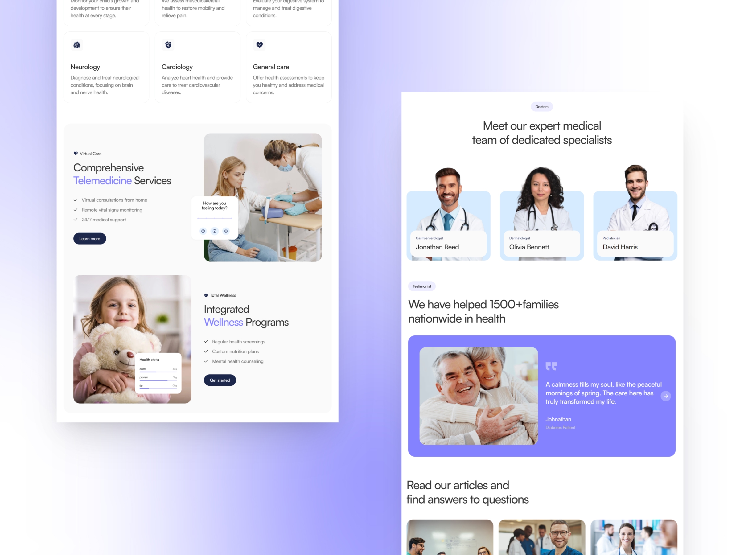 Screenshot 3 for Mediso, a Framer Marketplace template by Muzamal Hussain.